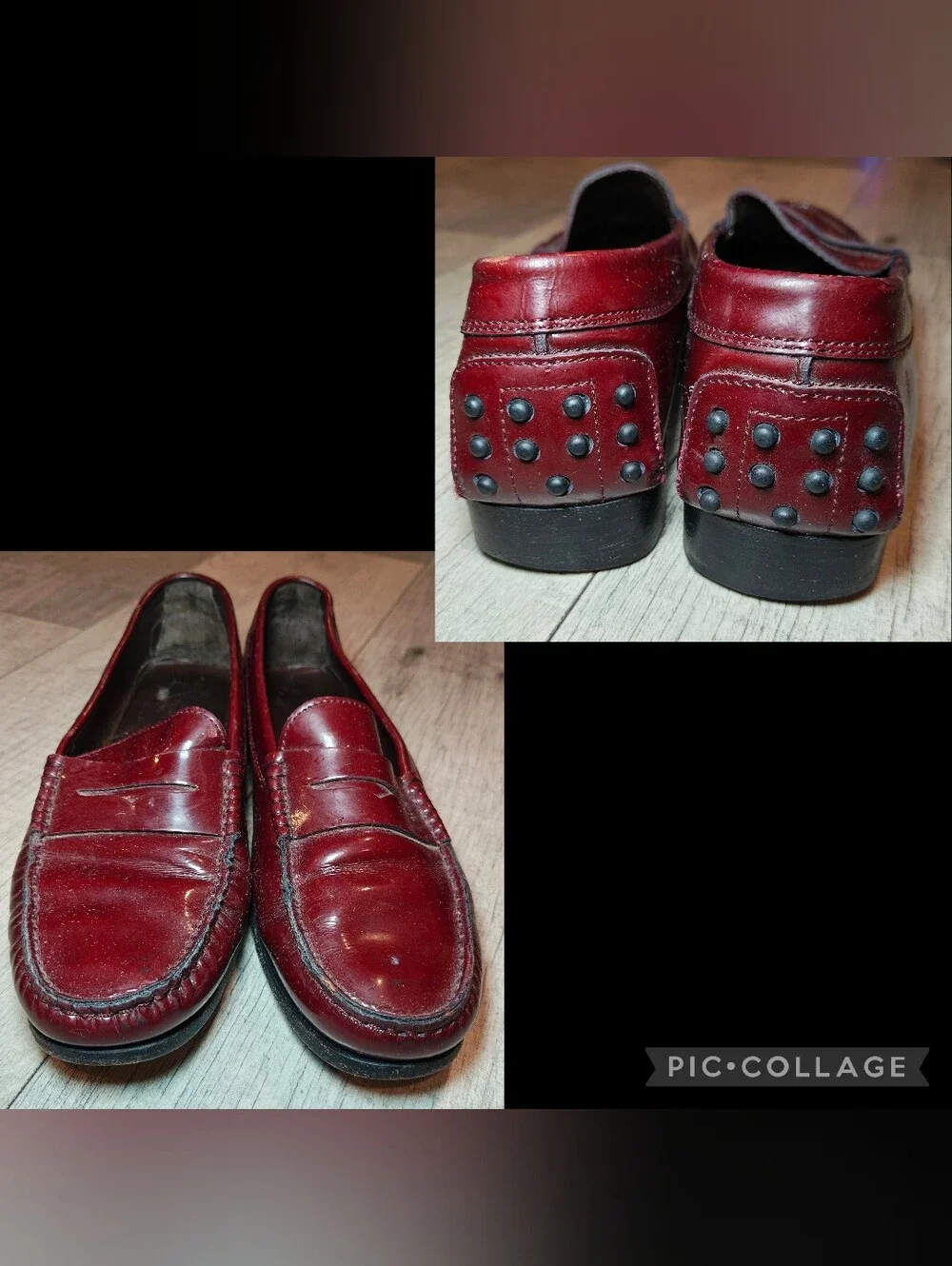 🩸Vintage TOD'S Ox Blood Red Leather Pebble Wrapped Penny Loafers🩸